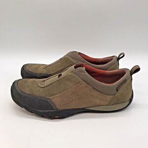 Merrell Move Kangaroo Mocs Women's 7M Brown Nubuck Leather Slip-On Comfy Loafers